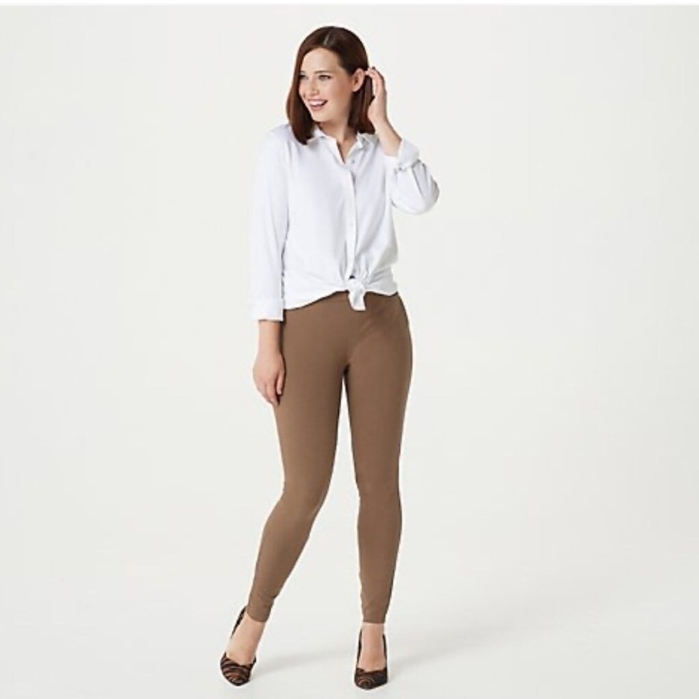 Susan Graver Weekend‎ Chocolate Brown Stretch Legging Plus 4X